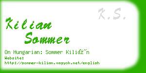 kilian sommer business card